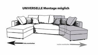 Bonell-Federkern und Polsteraufbau der Wohnlandschaft JOSY XL