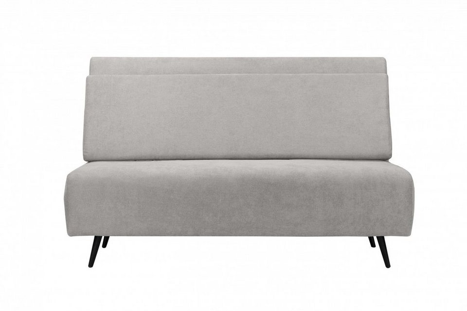 Cord Schlafsofa Linnea als Daybed in Hellgrau mit 140 cm Breite