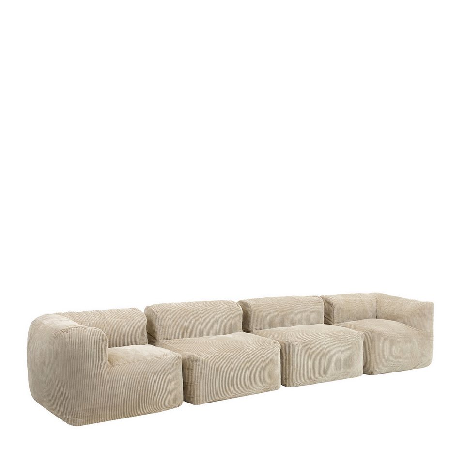 Modulares Cord Ecksofa ZEN in Beige