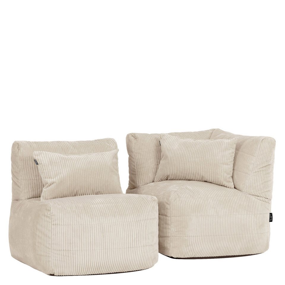 Modulares Cord Ecksofa NOA in Beige
