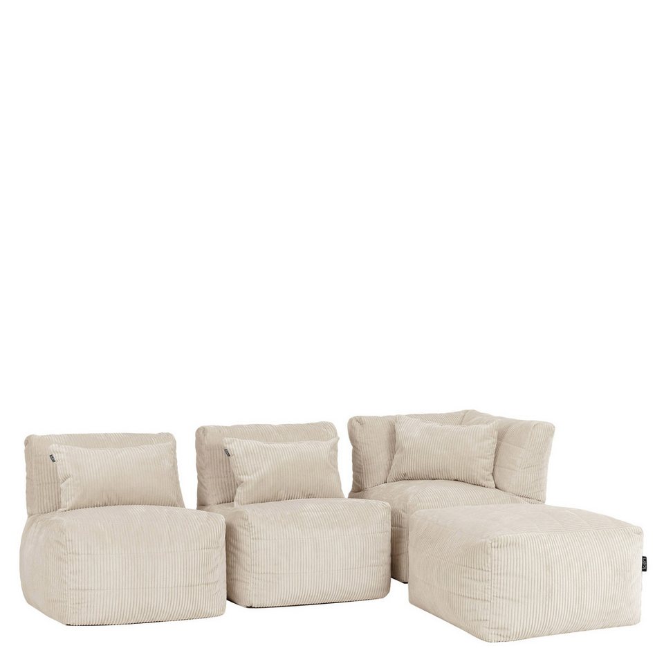 Modulares Cord Ecksofa NOA in Beige