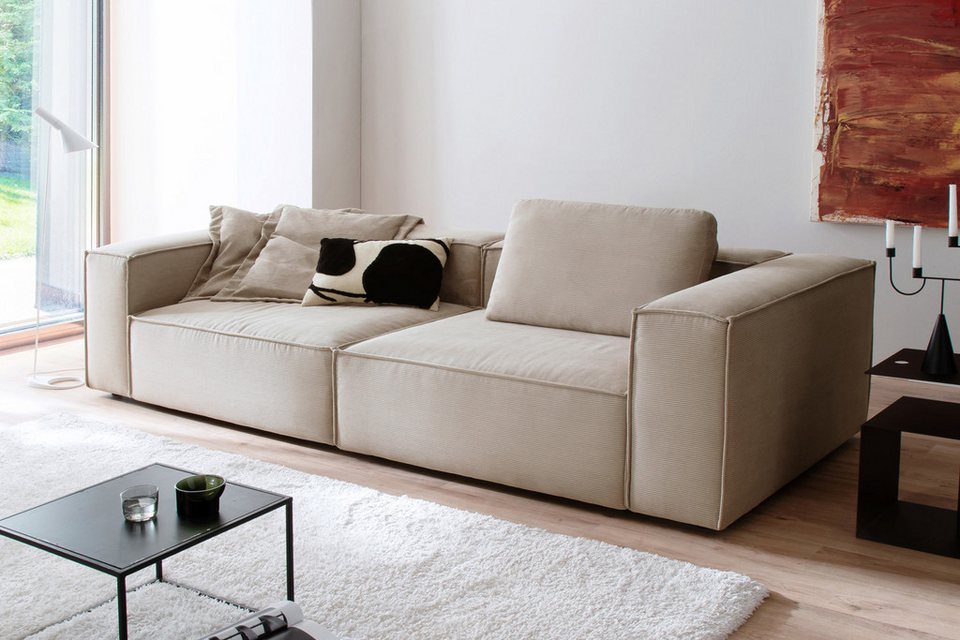 CARMO Cord Sofa 306 cm in Beige