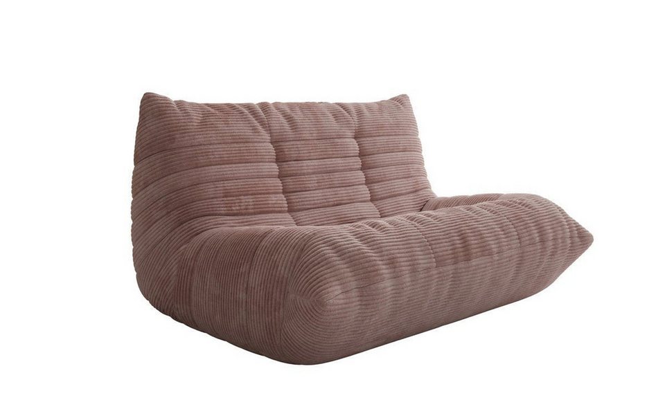 Cord Sofa CALMO 2-Sitzer in Rosé