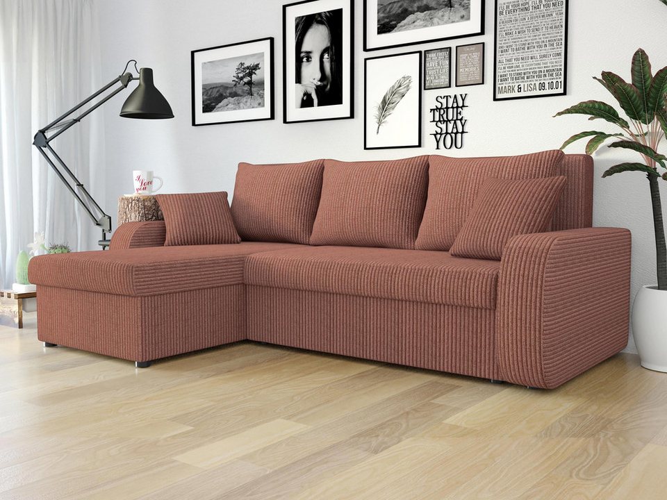 Cord Ecksofa KRIS in L-Form mit 238 cm Länge