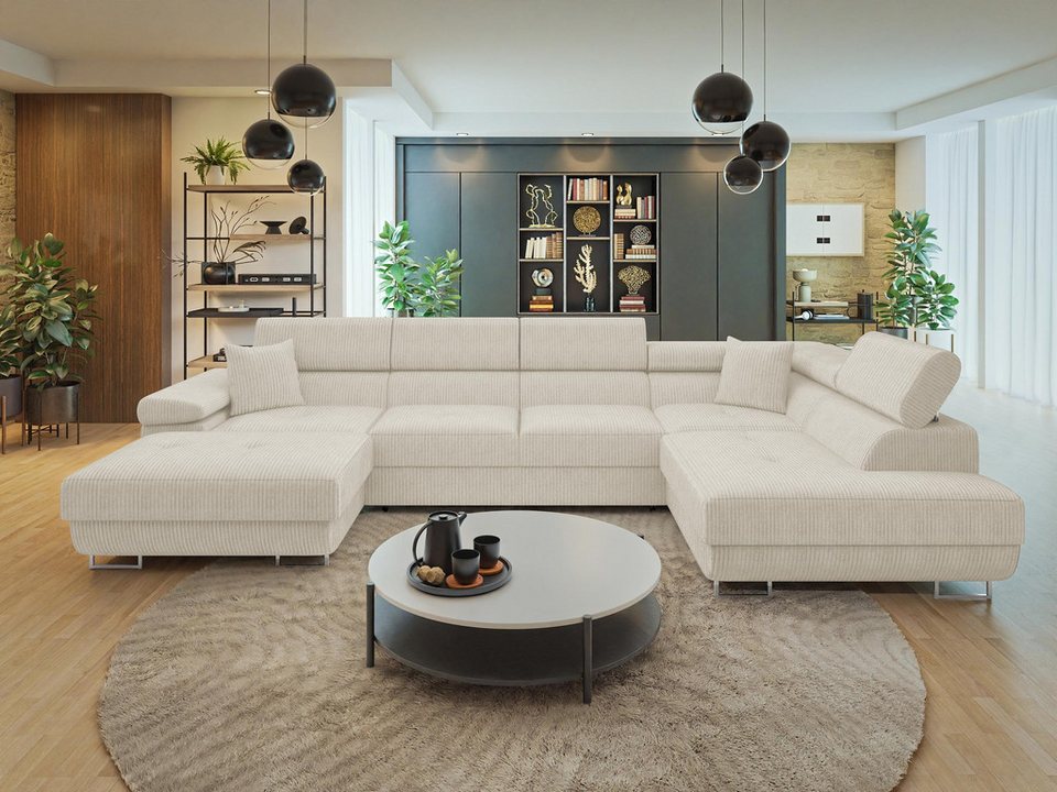 Cord Wohnlandschaft TOREZIO BIS in U-Form mit 346 cm Länge