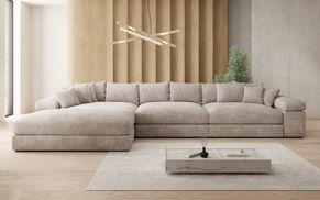 Breite Ottomane des Cord Sofas BERNARDO L Maxi
