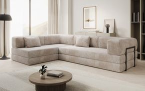 Cord Schlafsofa LAZY L mit großzügiger Sitzfläche für mehrere Personen