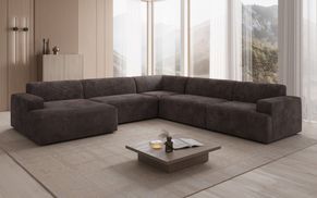 Klare Linien und elegante Formen der Wohnlandschaft MONZA U XXL