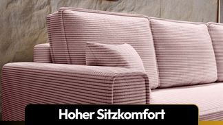 Polsteraufbau mit Wellenfeder und Schaumstoff des LUX Schlafsofas