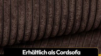 Cordstoff des Ecksofas VOYAGE in der Nahaufnahme