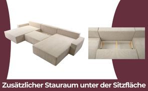 Unsichtbarer Stauraum unter der Sitzfläche