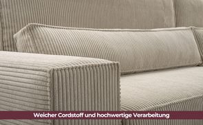 Detailaufnahme der Rippstruktur des Cordstoffs