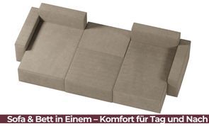 Wohnlandschaft DENVER U MINI mit ausgeklappter Liegeflaeche