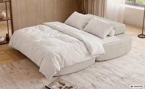 Ecksofa LIRENA L umgebaut zur Liegefläche von 145 x 200 cm