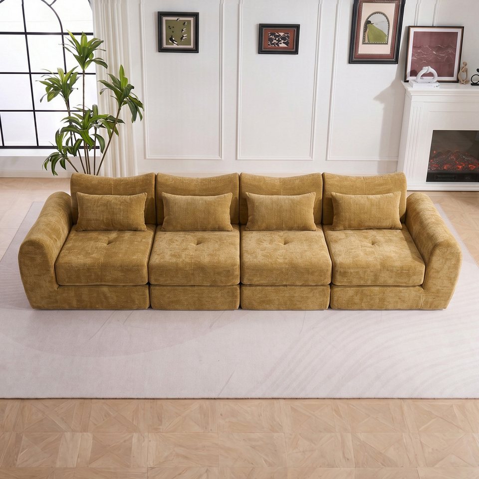 Modulares Cord Sofa VANKEL in Gelb